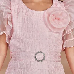 Peppermint Striped Georgette A-Line Dress image 2