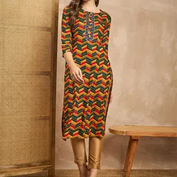 all about you Women Printed Straight Kurtas-image-42