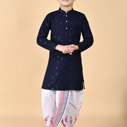 Cae Boys Paisley Embroidered Kurta with Dhoti Pants-picture-6