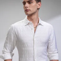 HIGHLANDER Men Comfort Slim Fit Opaque Casual Shirt-image-32