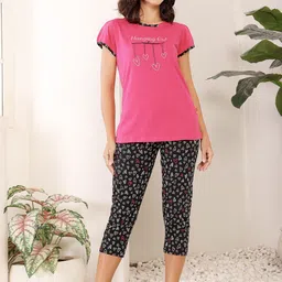 Bodycare Women Pure Cotton Printed Night suit-image-92