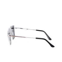 SPADEACES Black Lens & Silver-Toned Square Sunglasses HQ SILVER BLACK SQUARE -37_11_11 image 3
