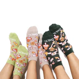 ONLY Women Pack Of 3 Patterned Ankle Length Socks-picture-10