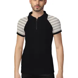 Blisstone Men Striped Polo Collar T-shirt-picture-27