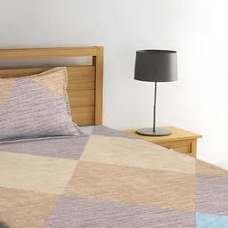 WEAVE AND DECOR Blue Geometric Printed 300 TC Cotton Single Bedsheet Set 1.98 m x 91.44 cm image 4