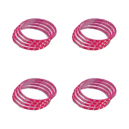 SOMIL Set Of 16 Artificial Stones Studded Bangles-picture-28
