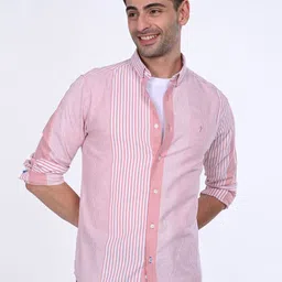 Indian Terrain Men Classic Slim Fit Opaque Striped Casual Shirt-picture-11
