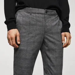 MANGO MAN Checked Slim Fit Trousers image 2