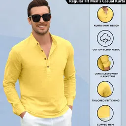 ZELINCO Men Thread Work Kurta image 4