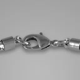 BLACK MAMBA Men Rhodium-Plated Stone-Studded Pendant With Chain image 3