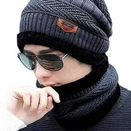 FLEXCYCAP Men Woollen Beanie With Neck Warmer image 4