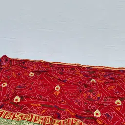 Ranisatiya creation Bandhani Printed Gotta Patti Georgette Dupatta image 2