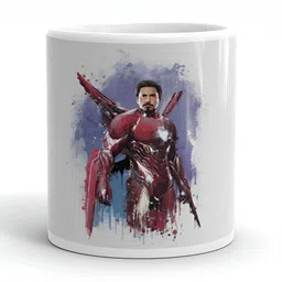 Mr UVD White & Red Iron Man Graphic Printed Ceramic Glossy Mug-picture-24