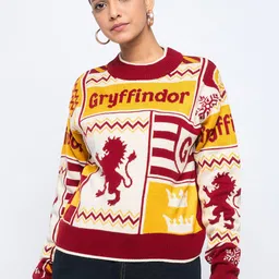 GABBLE & WOLSH Women Cable Knit Printed Pullover image 1