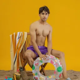 Shortscape Men Solid Swim Shorts image 2