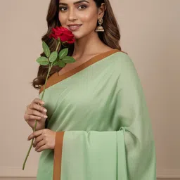 Brynbrit Pure Cotton Khadi Saree image 4