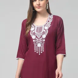 STYLE PREZONE Women Embroidered Thread Work Thread Work Kurti-image-50
