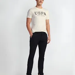 U.S. Polo Assn. Denim Co. Men Typography Printed Round Neck Cotton Slim Fit T-Shirt image 3