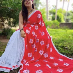 RIDDHIMAN FASHION Ethnic Motifs Printed Saree-image-60