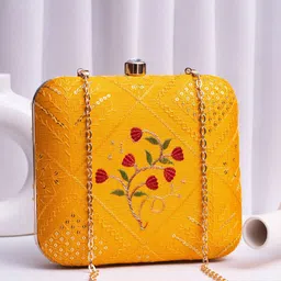 ARTKLIM Embroidered Embellished Box Clutch-picture-23