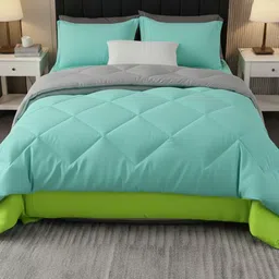 Sleeping Owls Sea Green & Turquoise Blue AC Room 400 GSM Comforter-picture-22