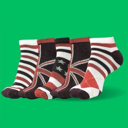 MJE Men Pack Of 5 Patterned Cotton Ankle Length Socks-image-85