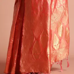 Desi Fusion Ethnic Motifs Woven Design Zari Banarasi Saree image 4