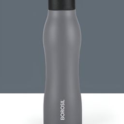 BOROSIL Grip Go Grey Stainless Steel Solid Single Wall Vacuum Water Bottle-950ml-picture-49