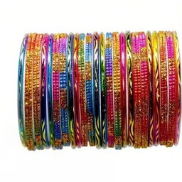 Only Offers Multi Glass Artificial Stones & Beads Bangle-picture-33
