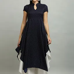 EZIS FASHION Women Printed Fit & Flared Maxi Ethnic Dress-image-18