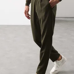 Marks & Spencer Men Tapered Fit Pleated Trousers-picture-18