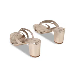 CHAAL CHALAN PU Work Block Sandals with Buckles image 3