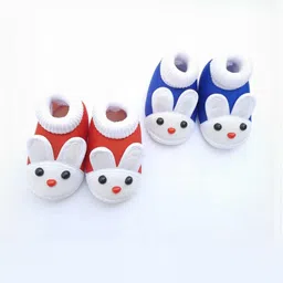 LMN CHILD CARE 2 Pair Unisex Kids Cotton Booties-image-90