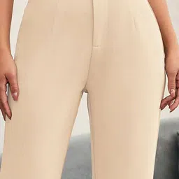 BAESD Women Pack Of 2 Relaxed Straight Leg High-Rise Regular Trousers image 3