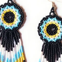 Evince MODE Artificial Beads Beaded Contemporary Drop Earrings image 2