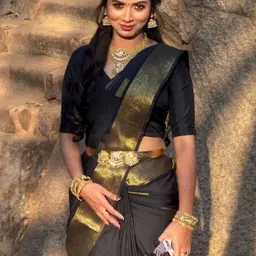 TheWonderWorld Woven Design Zari Saree With Blouse Piece-picture-10