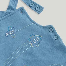 Mothercare Infants Boys Cotton Dungaree With Bodysuits image 3