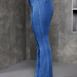 ROBECULT COLLECTION Women Bootilicious Bootcut Fit High-Rise Front Seam Stretchable Jeans image 5