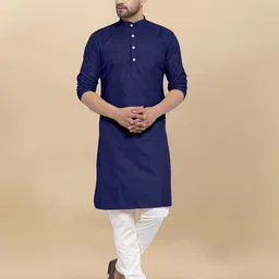 VS MALL Men Solid Band Collar Kurta-picture-30