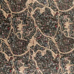 HOMEMONDE Green & Beige 2 Pieces Printed Black Out Long Door Curtains image 3