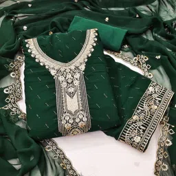 Panzora Embroidered Unstitched Dress Material image 2