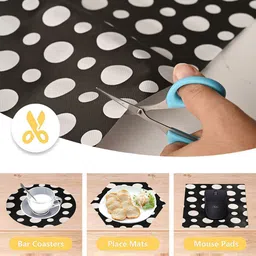 Kuber Industries Black 2 Pieces Water Resistant Shelf Liner image 4