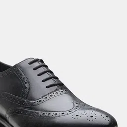 KOZASKO Men Goodyear Welted Classic Black Wingtip Oxfords image 3