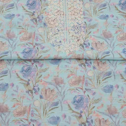 Soch Floral Printed Linen Unstitched Dress Material image 4