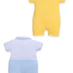 BABY GO Infant Boys Pack Of 2 Printed Pure Cotton Rompers image 4