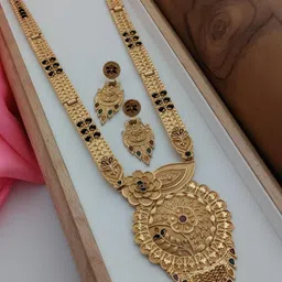 niva fashion Gold-Plated Brass Necklace & Earrings-picture-15