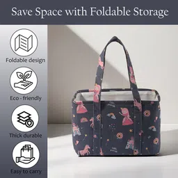 aura Kuber Industries Purple Set of 1 Regular Tote Basket Organisers image 3