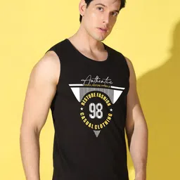 WOOSTRO Men Pack of 2 Typography Printed Round Neck Cotton Slim Fit T-shirts image 2