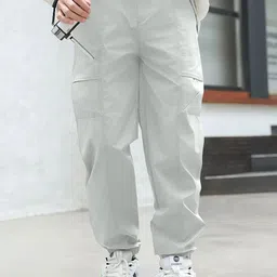 BAESD Boys Relaxed Loose Fit Cargos Trousers-picture-18