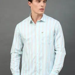 THE BEETEL HOUSE Men Vertical Striped Spread Collar Cotton Casual Shirt-image-54
